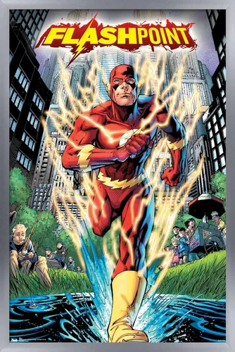Miniatura 10 de Trends International DC Comics-The Flash-Flashpoint - Póster de pared, 14.725 x 22.375 pulgadas, versión enmarcada de madera de granero