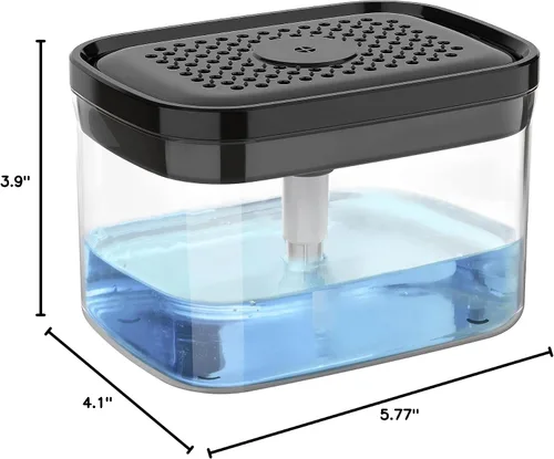 Miniatura 7 de MR.SIGA Dispensador de Jabón para Platos de Cocina, Portacepillas Premium 2 en 1, Dispensador de Bomba de Jabón para Lavado de Platos para Encimera
