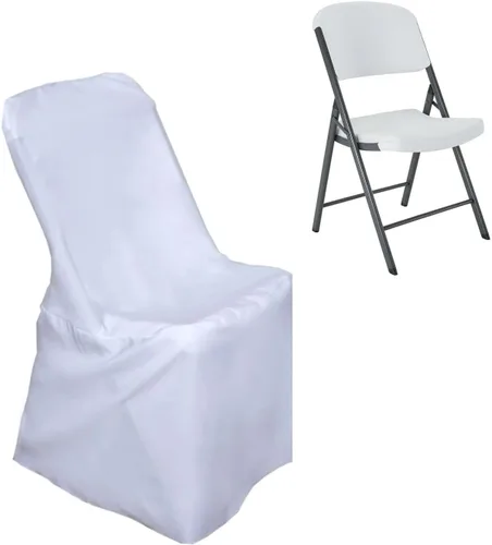 Miniatura 2 de Efavormart - Funda plegable para silla de comedor, color marfil, para bodas, fiestas, eventos, banquetes, catering