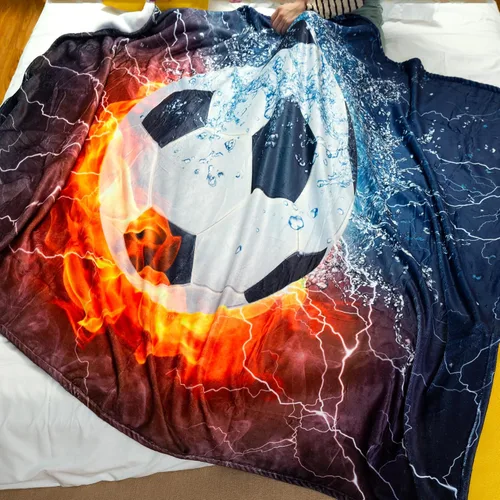 Miniatura 2 de Sviuse Manta de Fútbol para Niños Súper Suave Manta Deportiva de Tiro Tamaño Twin Manta de Franela Regalos para Amantes del Fútbol Sofá Viajes Sala