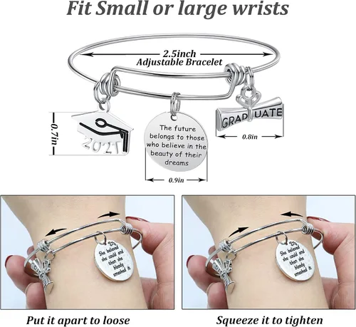 Miniatura 5 de Lcherry Regalos para profesores, pulsera desechable para mujeres, regalos de agradecimiento para profesores, Ágata