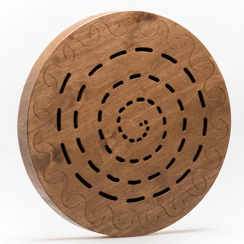 Miniatura 15 de Tambor oceánico de madera de cascada de 20 pulgadas meditativo para baño de sonido relajante forma de géiser (sin bolsa)