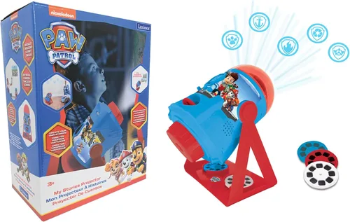 LEXiBOOK Paw Patrol - Mis Historias Cobran Vida - Proyector de Historias con Sonidos, Temporizador y Folleto, Azul/Rojo