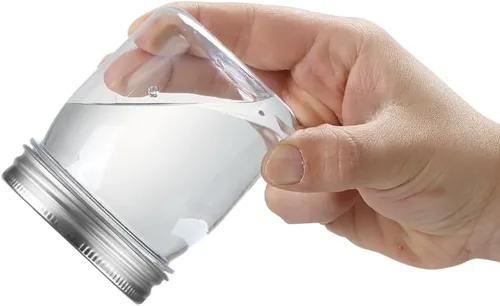 Miniatura 3 de Tarros de plástico reutilizables con tapa hermética plateada, tarros transparentes de 8 onzas para alimentos secos, café, sin BPA