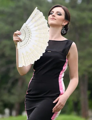 Miniatura 7 de EOSAU Abanico Plegable Chino de Mano Abanicos de Mano para Mujeres Plegables en Cantidad para Fiesta Boda Iglesia Baile (Blanco)