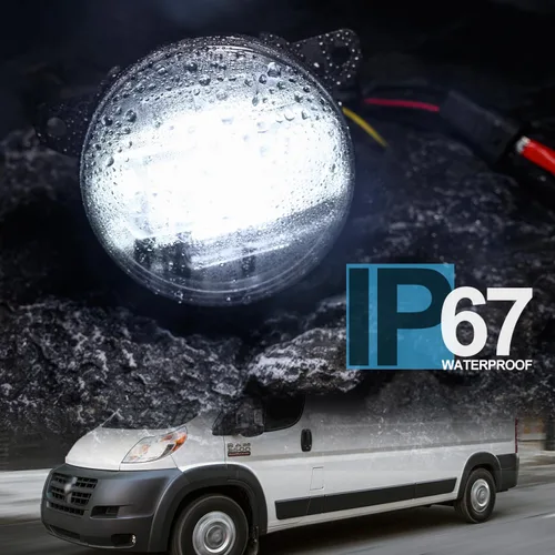 Miniatura 6 de Conjunto de lámpara antiniebla LED de repuesto para Ram Promaster 1500 2500 3500 2014-2023 Switchback ámbar blanco DRL Lámparas de conducción
