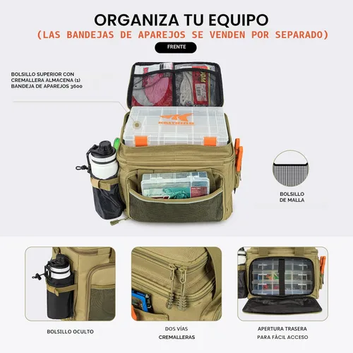 Miniatura 3 de KastKing - Bolsas para aparejos de pesca - Bolsas de pesca para agua salada y agua dulce - Resistente al agua, correa de hombro acolchada