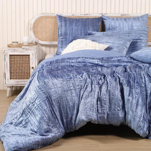 Miniatura 55 de Sophia-Art - Juego de 3 piezas de ropa de cama de terciopelo de rayón ultra lujo, funda de edredón boho de un solo color, funda de colcha