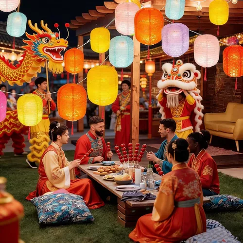 Miniatura 2 de Juego de 10 linternas de papel de 6 pulgadas para Año Nuevo, Festival de Primavera, San Valentín, variedad de colores con luces LED, faroles