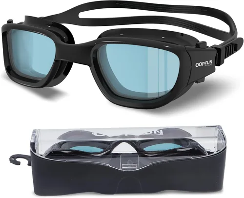 Miniatura 7 de Swimming Goggles Adult Swim Goggles for Men Women Anti Fog Anti UV No Leakage Clear Vision blanco-1