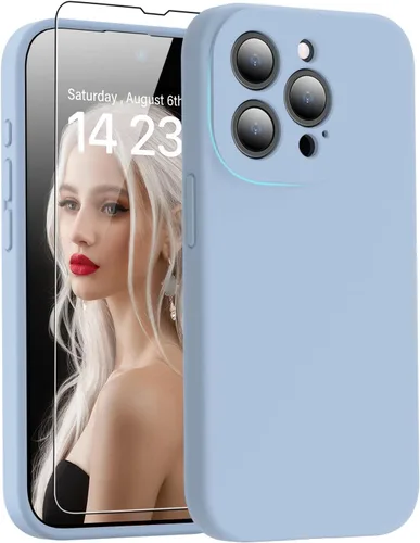 Miniatura 57 de DEENAKIN Funda de silicona compatible con iPhone 12 con protector de pantalla, mejora la protección de la cámara, funda protectora suave y flexible