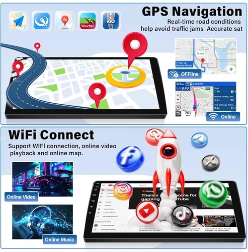 Miniatura 4 de 4G+64G para Subaru Impreza 2003-2006 Android 13 Radio estéreo inalámbrica CarPlay Android Auto navegación GPS 9 pulgadas 1280 * 720P pantalla táctil