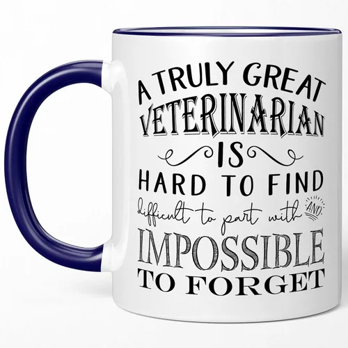 Miniatura 12 de Regalos de agradecimiento para veterinarios – A Truly Great Veterinarian is Hard to Find Taza de café, el mejor regalo de jubilación veterinaria