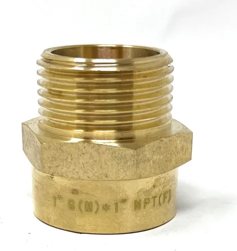 Miniatura 4 de Adaptador de latón sin plomo Cascada, rosca G británica BSPP macho a NPT hembra (1" x 1" (1 pieza))