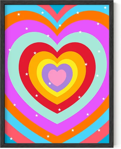 HAUS AND HUES Imágenes de corazón para paredes – Pósteres Y2k para decoración de habitación de adolescentes y niñas, imágenes estéticas indie,