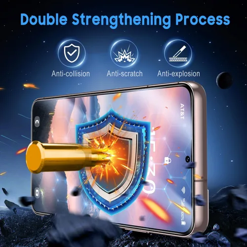 Miniatura 3 de Uyiton UnBreak-Glass - Protector de pantalla para Samsung Galaxy S22, soporte ultrasónico de huellas dactilares, marco de alineación automática
