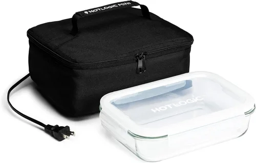 Miniatura 10 de HOTLOGIC Mini lonchera térmica - Calentador eléctrico portátil de alimentos para hombres y mujeres - Ideal para el trabajo, la oficina y la Rojo