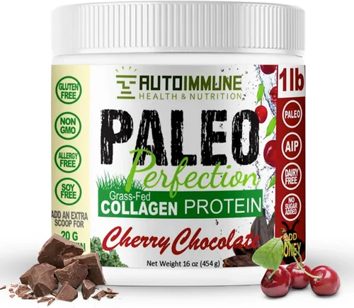 Miniatura 11 de Paleo Perfection - Polvo de proteína de colágeno de carne de res alimentada con pasto de chocolate doble sin estevia - Paleo, Keto, SCD, AIP