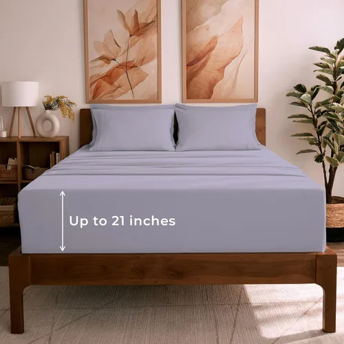 Miniatura 42 de Mellanni Juego de Sábanas Split King - Colección Icónica de 7 Piezas para Ropa de Cama, (Incluye 4 Fundas de Almohada), Bolsillo Profundo de 16 1394