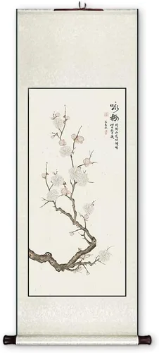 Miniatura 13 de Xzhipeng Pergamino Pintura colgante vertical Flor pájaro Pintura china Porche Pasillo Pasillo Pintura colgante Pergamino Sala de estar Comedor