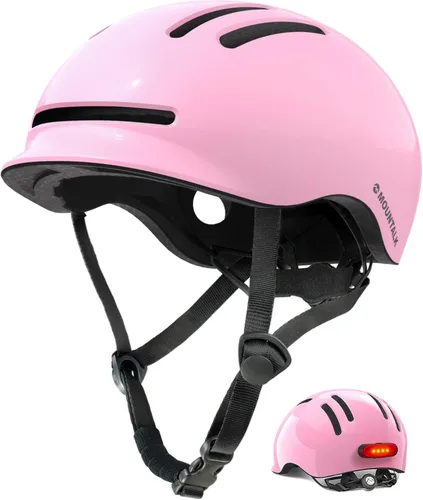 Miniatura 13 de MOUNTALK Cascos de bicicleta para adultos, hombres y mujeres, casco de bicicleta para hombres/mujeres con luz magnética, casco para jóvenes
