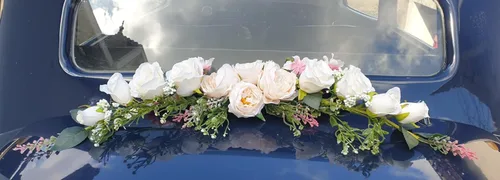 Miniatura 7 de Flores en Arco, OrgMemory Guirnaldas Florales Artificiales, 20 pulgadas de Longitud en Curvatura, Guirnalda Decorativa, Guirnalda de Flores
