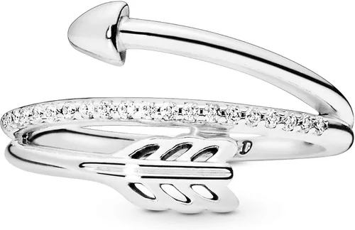 Miniatura 7 de Pandora Anillo de flecha envolvente, anillo de plata de ley para mujer, anillo apilable, regalo para ella, plata de ley con circonita cúbica
