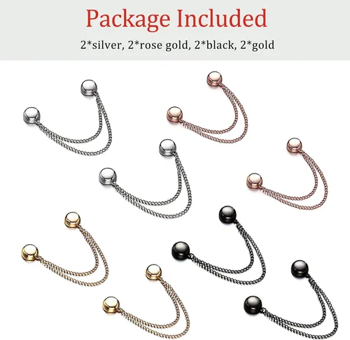 Miniatura 7 de FJW Clips de ropa multifuncionales: clips magnéticos para dobladillo para camisas y dobladillos ligeros, clip de estilo sin alfileres para bufanda
