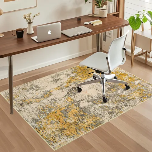 Miniatura 77 de chakme Tapete para silla de oficina para suelo de madera dura, 48 x 36 pulgadas, protector de escritorio de computadora de fácil deslizamiento