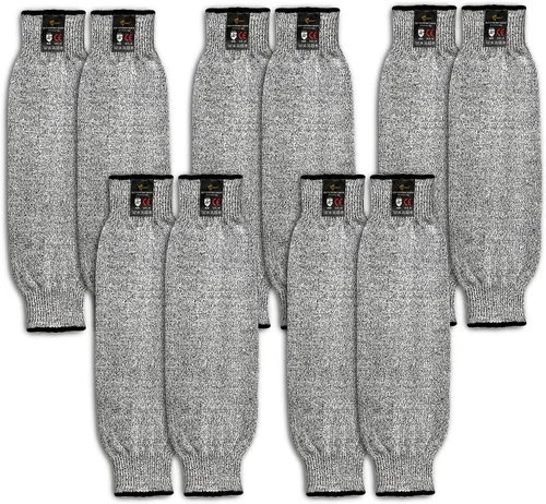 Miniatura 11 de Evridwear - 1 par de mangas resistentes a cortes para protección de brazos en el trabajo, EN388 Nivel 5, contra punciones, con o sin orificio