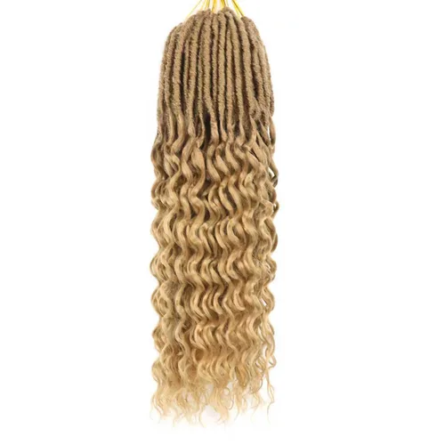 Miniatura 58 de Cabello de ganchillo para mujeres negras Goddess Locs de 14 pulgadas 8 paquetes 613 Locs falsos suaves preenganchados trenzas de ganchillo cabello