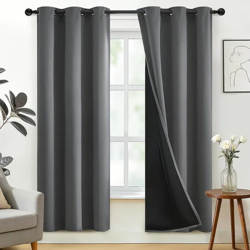 Miniatura 145 de SimpleHome - Cortinas opacas 100% para recámara, cortinas de ventana con ojales beige, con aislamiento térmico, cortinas de oscurecimiento