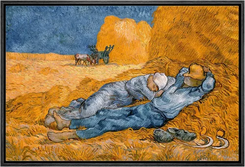 Miniatura 53 de Van Gogh - Lienzo con diseño giclée de olivos con cielo amarillo y sol, arte de pared de galería, estirado y enmarcado, listo para colgar, 24 x 36