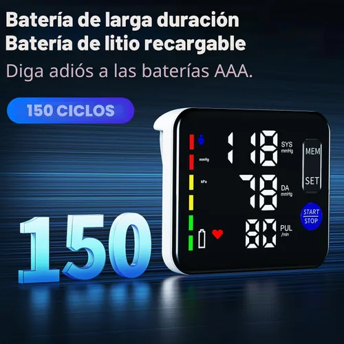 Miniatura 6 de GUAEVER Monitor de Presión Arterial Recargable Monitores de Presión Arterial para Brazo Superior para Uso Doméstico Pantalla Grande Máquina Bp