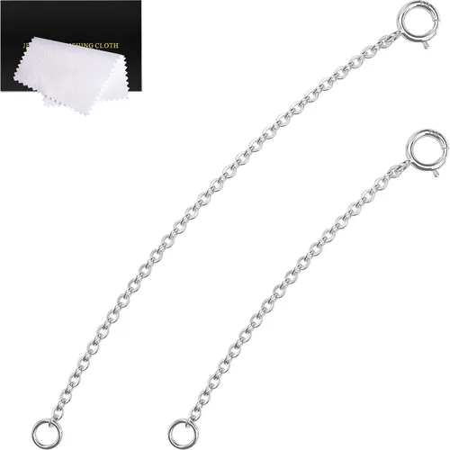Miniatura 16 de Extensores de collar para mujer, extensor de pulsera de oro, extensión de joyería de cadena dorada para tobillera para mujer, juego de 2 piezas