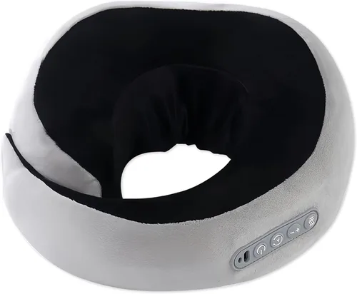 Masajeador de cuello con calor – Alivio del dolor de cuello de tejido profundo, diseño en forma de U, almohada masajeadora eléctrica inalámbrica