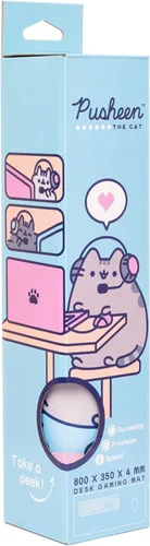 Miniatura 2 de Grupo Erik Alfombrilla de mouse XXL - Pusheen Regalos para los amantes de los gatos Alfombrilla de escritorio para juegos de 31.5 x 13.8 pulgadas