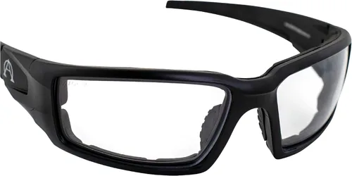 Miniatura 6 de Alpha Omega AO5 - Lentes de sol de motocicleta acolchados de espuma Z87.1 para hombres o mujeres, montura negra, lentes transparentes