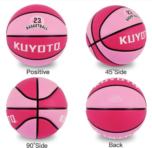 Miniatura 8 de KUYOTQ Kids Toddler Youth Adult Size 3/4/5/6/7 Basketball 22/25.5/27.5/28.5/29.5" Thickened Rubber or Faux Leather Indoor Outdoor Basketball for