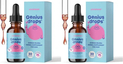 Miniatura 12 de JoySpring Genius Drops for Kids Suplemento de Concentración Clínicamente Comprobado Suplemento Líquido Herbal de Concentración con Ginkgo Biloba