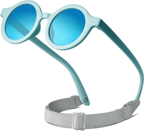Miniatura 12 de RIVBOS RBK068 - Gafas de sol polarizadas UV400 para bebé, marco suave con correa segura para bebés y recién nacidos (0-24 meses)