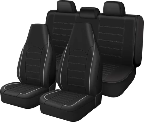 Miniatura 10 de TOYOUN fundas de asiento delantero de cuero sintético universales para automóvil, se adaptan a la mayoría de los autos, camiones, vehículos
