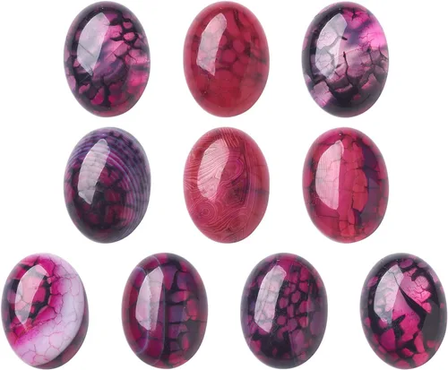 Miniatura 22 de Crafans Flat Back Gemstone Oval Cabochons Natural Stone Cabochons Healing Power Stone Chakra Crystal for Crafts DIY Jewelry Making Supplies
