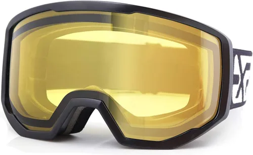 Miniatura 11 de EXP VISION Gafas de esquí/snowboard para hombres y mujeres, gafas de nieve OTG antiniebla con protección UV Marco Negro Púrpura