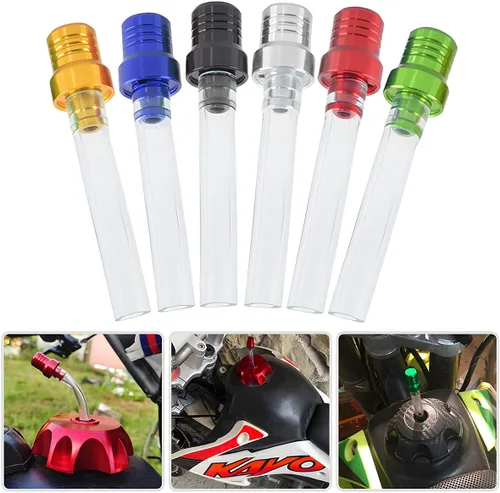 Miniatura 3 de 5 tapas de ventilación para tanque de combustible de motocicleta, manguera de tubo de respiración bidireccional para ahorrar combustible, tubo
