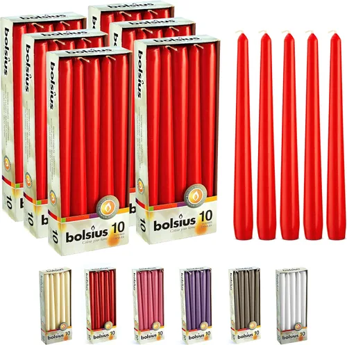 Miniatura 17 de BOLSIUS 20 velas cónicas blancas sin perfume de 10 pulgadas, 8 horas de tiempo de combustión, calidad europea premium, sin humo, sin goteo, Blanco