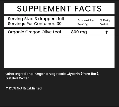 Miniatura 3 de Khroma Herbal Products Hoja de olivo orgánica - Líquido de 2 oz en una botella de vidrio - 30 porciones