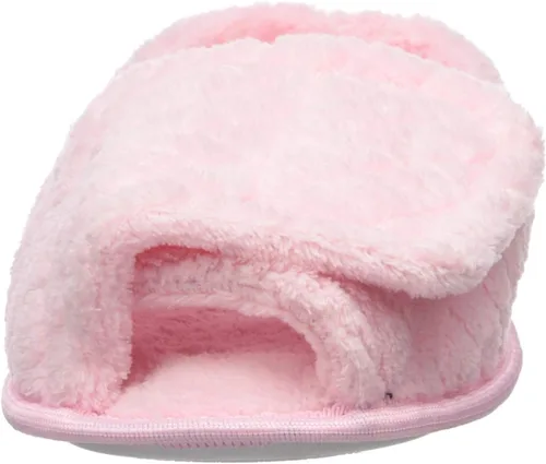 Miniatura 2 de MUK LUKS - Zapatilla de pie para mujer con punta abierta ajustable, rosa