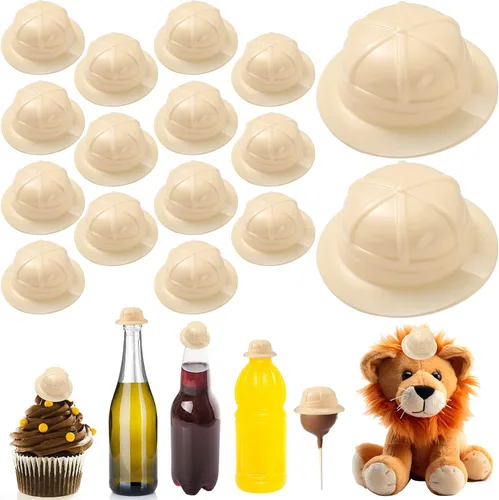 Sratte Mini sombreros de safari en miniatura, explorador de la selva, sombrero de plástico para fiesta de safari, juguete para fiesta de aventuras,