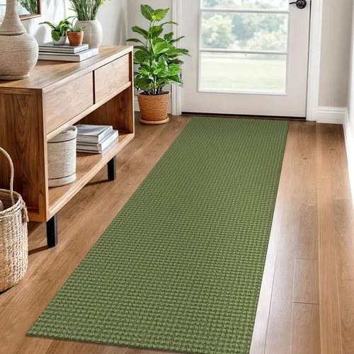 Miniatura 48 de EARTHALL Alfombra de pasillo 3x14 pies, alfombras lavables extra largas para pasillos, tejidas, antideslizante, alfombra trenzada para entrada